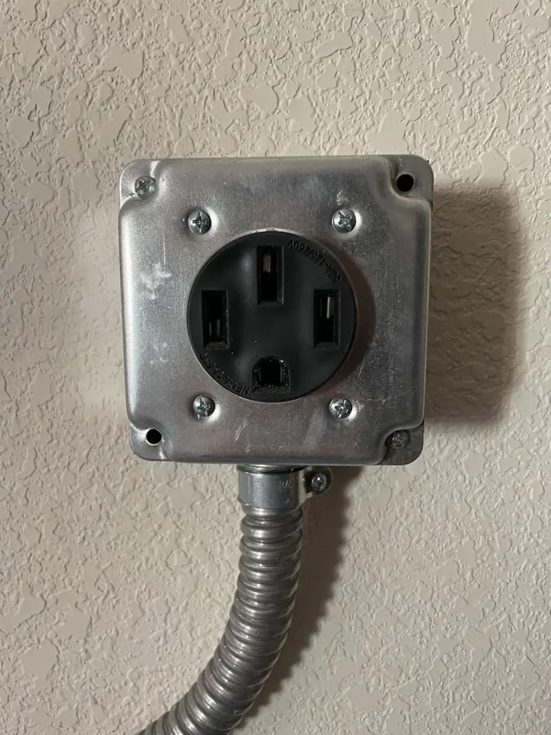 NEMA 14-50 outlet installed for Electrical Panel Upgrade in Mascot
